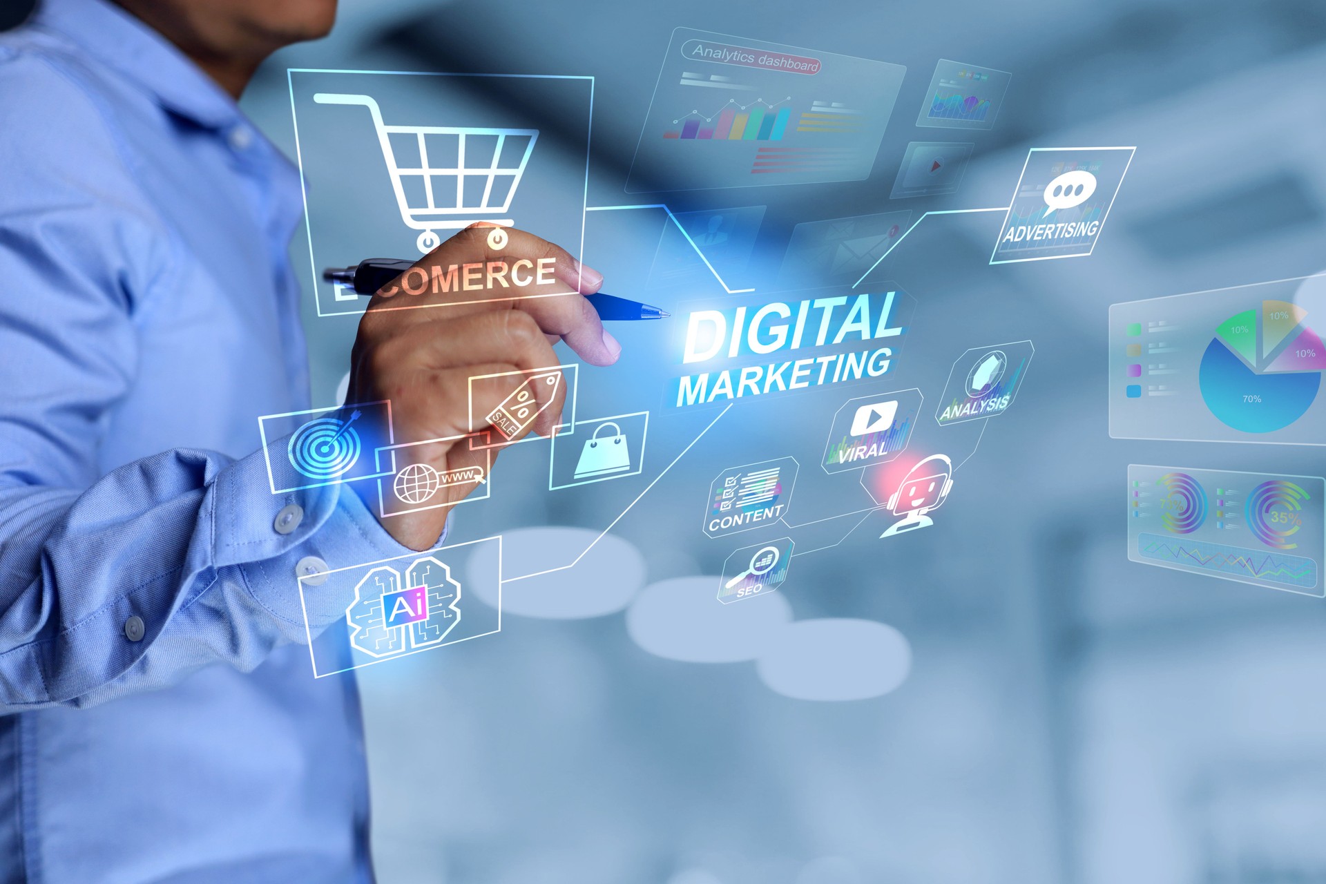 Digital marketing concept